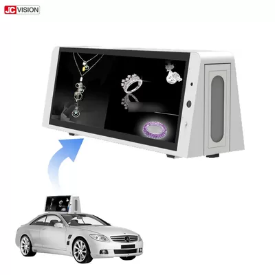 صفحه نمایش دیجیتال ساینیج دیجیتال 22 اینچی سه جانبه P5 صفحه نمایش دیجیتال تاکسی بالا